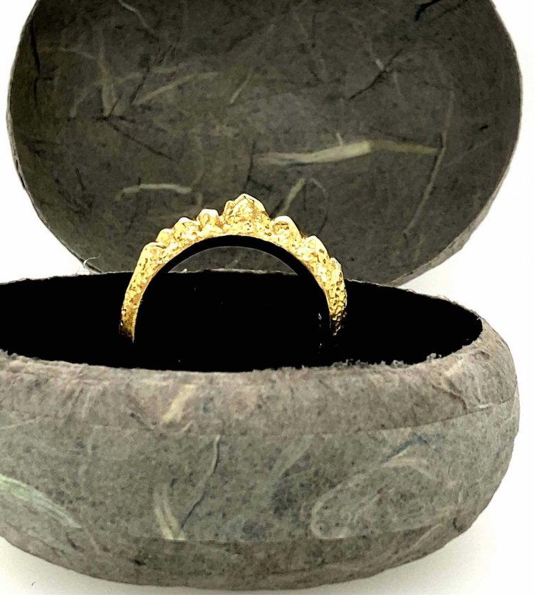 Gelbgoldener Berggipfelring Bergschmuck