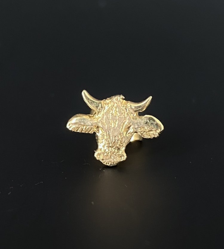 Kuh Ohrstecker Gold